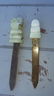 Interesting Vint.Alabaster Pawn Chess Letter Opener's - 2