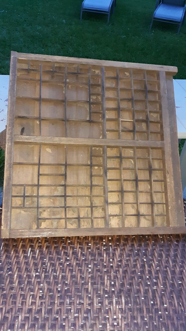 HAMILTON MFG CO antique Printer's Drawer Typeset Letter (1 of 4)