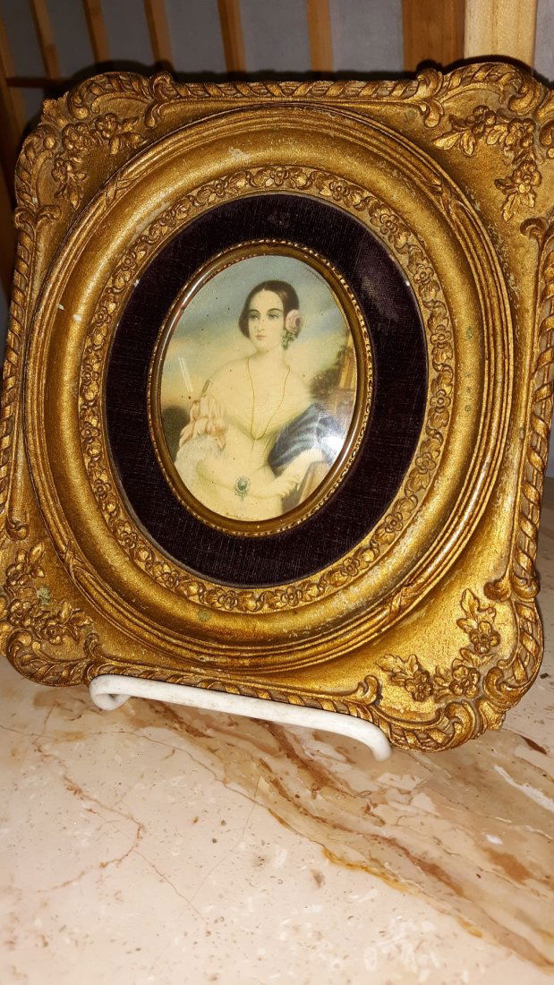 A Cameo Creation Isabella Montgomery by George Romney: A Cameo Creation Isabella Montgomery by George Romney nicely framed 61/2" x 7 1/2" all info on back including the tag Isabella Montgomery by George Romney see pics