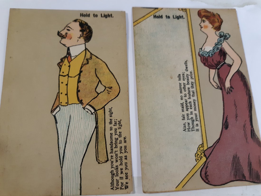 Rare antique hold to light Post Cards Unused! (1 of 7)