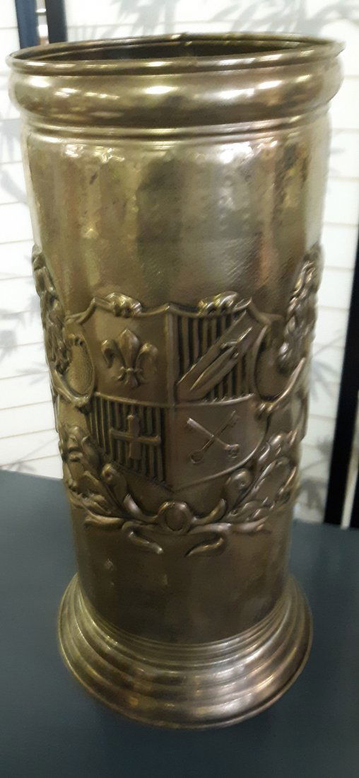 French Art& Crafts Brass Stick Stand/Umbrella Stand (1 of 5)