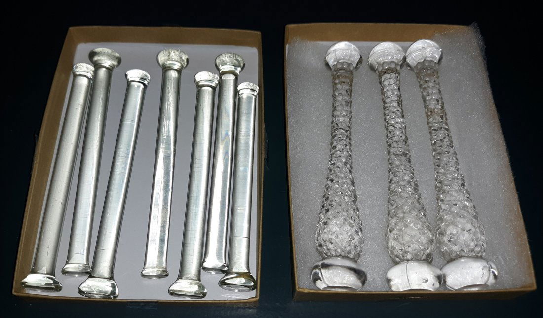 VICTORIAN GLASS 10 KNIFE RESTS gORGEOUS (1 of 3)