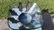 Large Metal and glass Centerpiece Bowl - 2