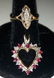 10 K diamond Ring & 10 K ruby heart