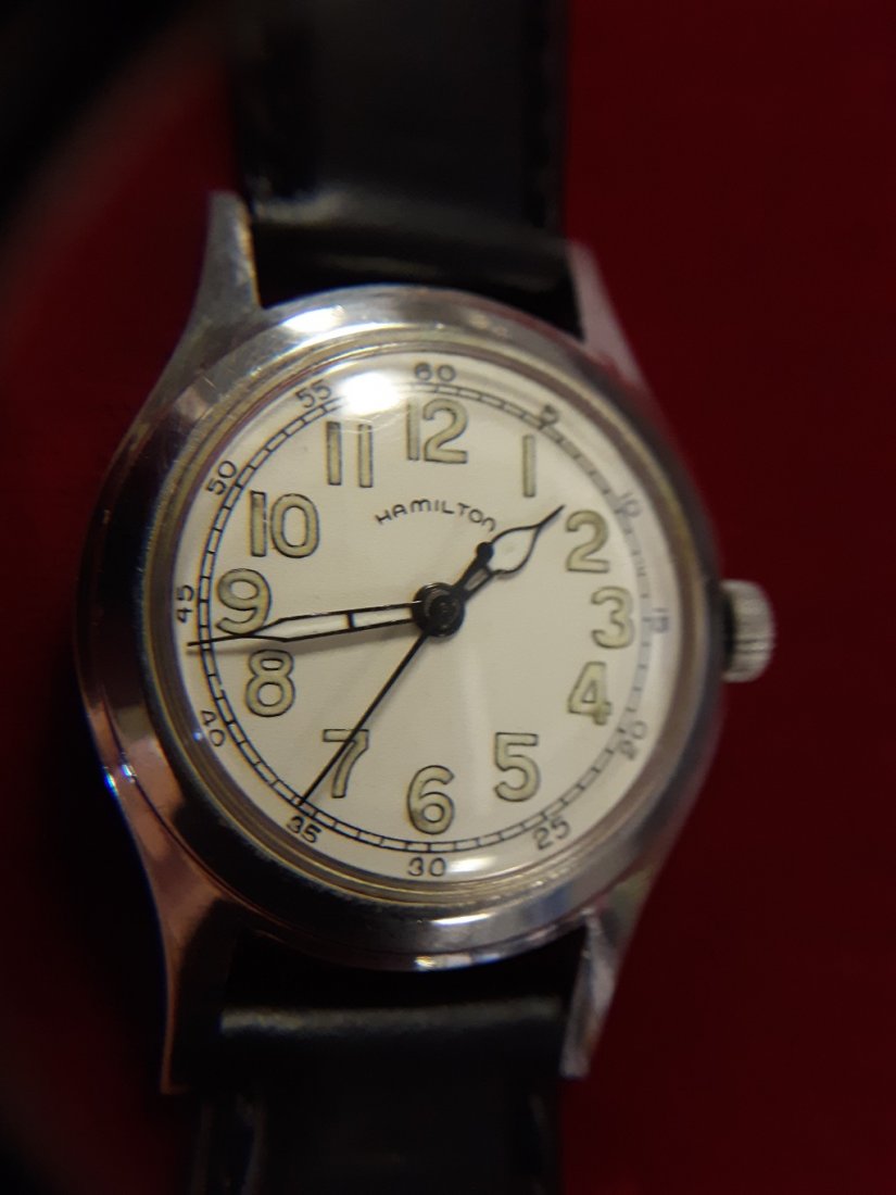 Vintage Hamilton Watch w/Coach Band Works!: excellent condition vintage Hamilton wristwatch with what looks like new coach leather band watch is in excellent condition and working see pics