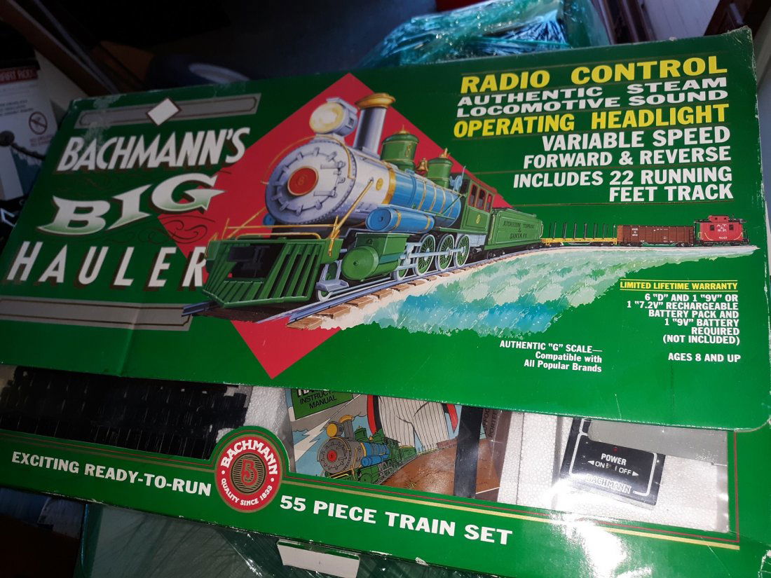 Bachmann G Scale Train set remote control Big Hauler: train set from estate Bachmann g scale with remote control looks complete? in very good condition box is rough not tested needs battery #90-0100 see pics