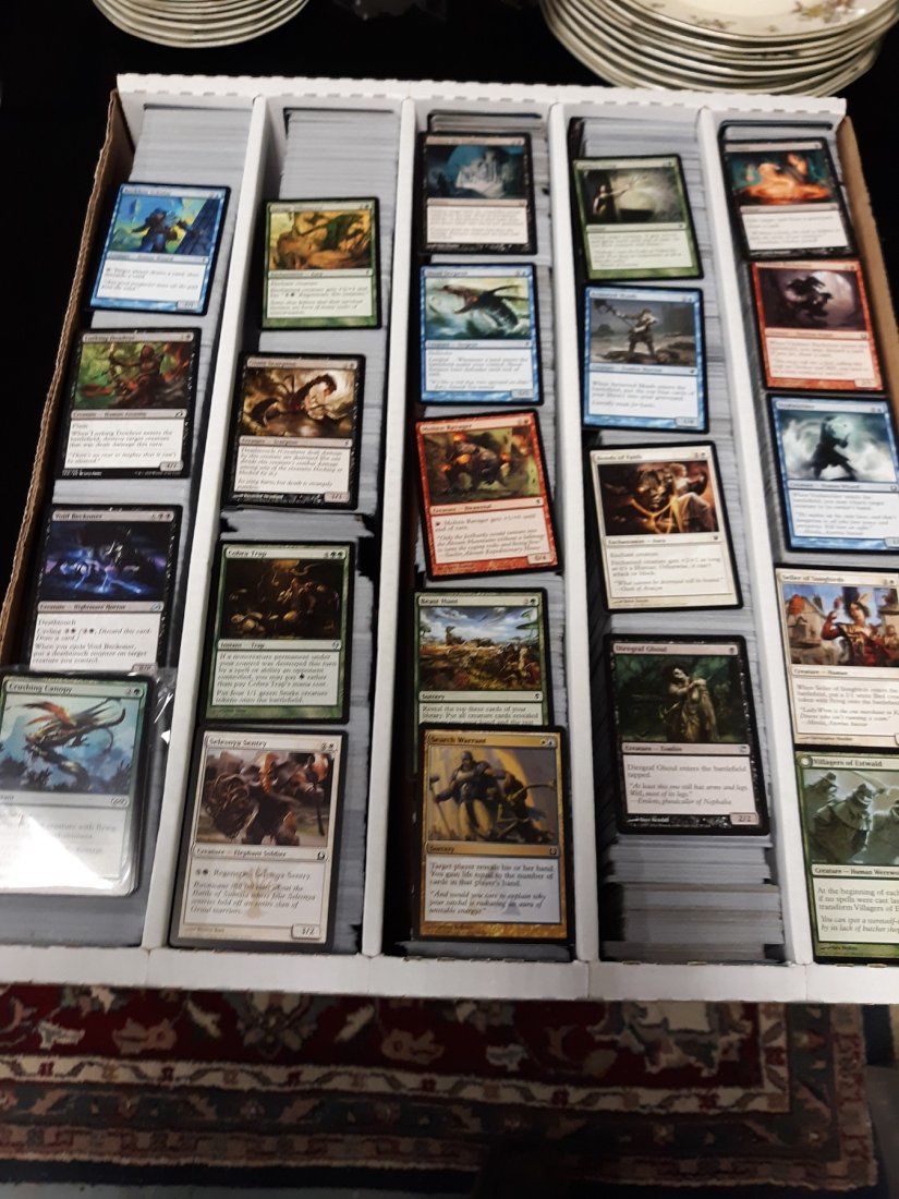 mtg magic the gathering cards game lot of 5000+ foil: nice lot of mint to near mint magic the gathering cards 5000+ approx crushing canopy search warrant cremate void wielder cobra trap all for one bid see pics