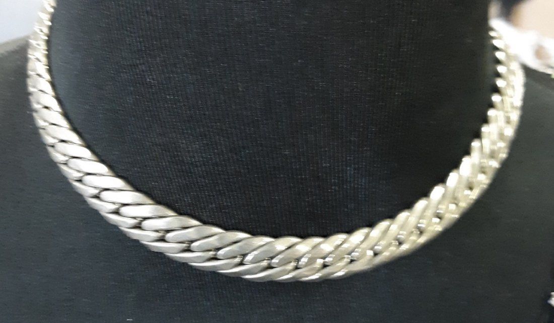 mid century Coro buckle choker necklace WOW!: gorgeous estate mid century coro choker necklace w/buckle back 14 1/2" very good used condition see pics
