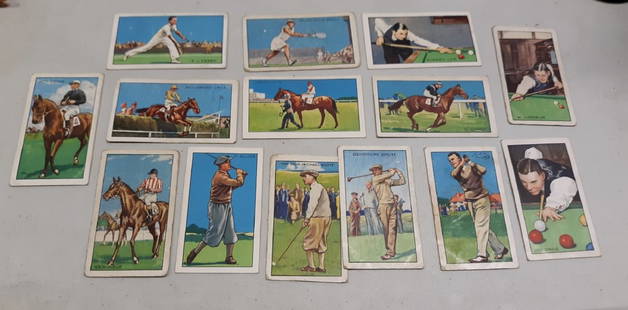 Gallaher Park Drive Antique Tobacco cards,pool, 14 pcs: nice estate lot of 14 antique tobacco crds from gallaher park drive hyperion,joe davis,sidney lee,michael scott helen moody and more 1930's all are in good to very good + see pics