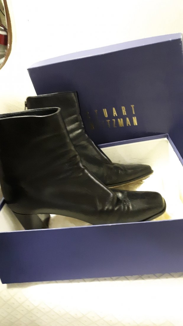 stuart weitzman boots europa black nappa black sz 8: stuart weitzman boots europa black nappa black sz 8 with box in good condition from estate see pics