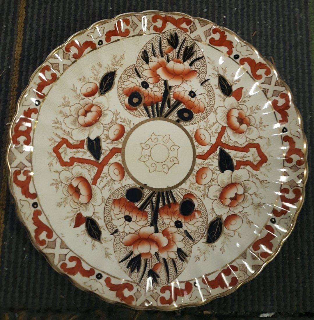 antique 1800's imari plate 8 5/8" nice: beautiful antique plate from estate expected crazing no chips 8 5/8" wide see pics