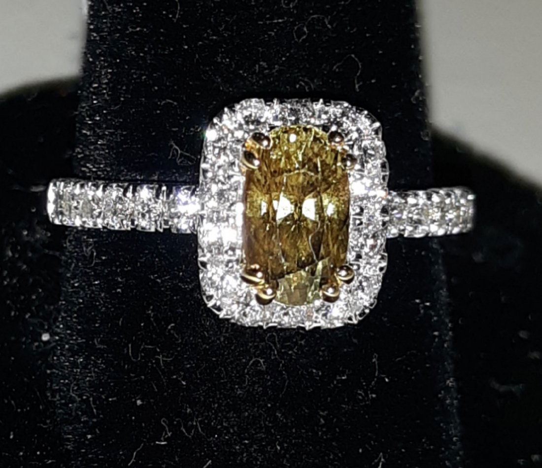rare natural Alexandrite & Diamonds 18K ring w/apprais: extremely rare natural alexandrite 1.49 carat set with prongs in a 18K white gold setting surrounded by diamonds with GIA cert and appraisal $11,880.00 SZ 6 3/4 see pics please note payment for this i