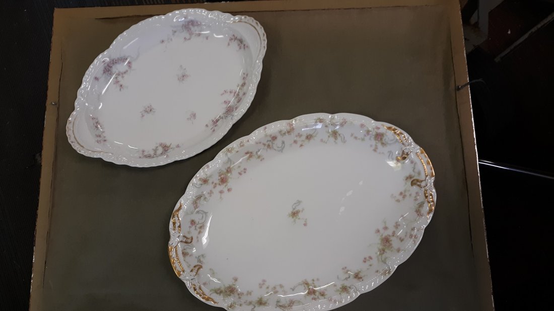 Haviland Limoges Princess Pattern Platter lot of 2: Haviland Limoges china Princess Pattern Platter lot of 2 both are in very good condition the first one is marked Theodore Haviland Limoges France patented applied for 14" lengththe 2nd one is marked H