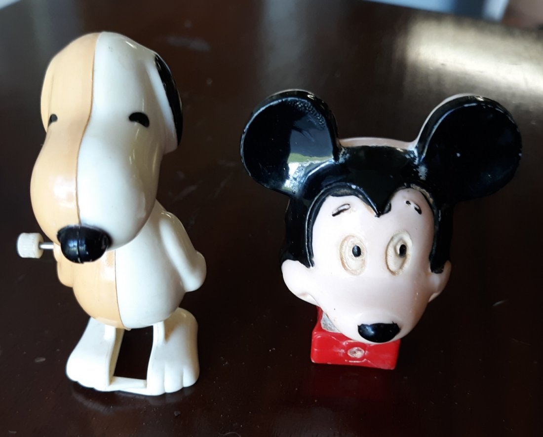 vintage snoopy & Mickey Mouse wind up nightlight nice (1 of 2)