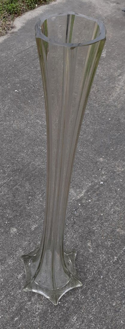 mid century hand blown 36" floor vase WOW! (1 of 4)