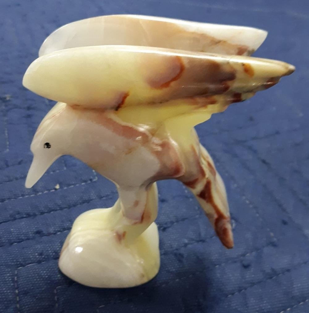 Onyx Carved Eagle Statue 5 1/2" (1 of 3)