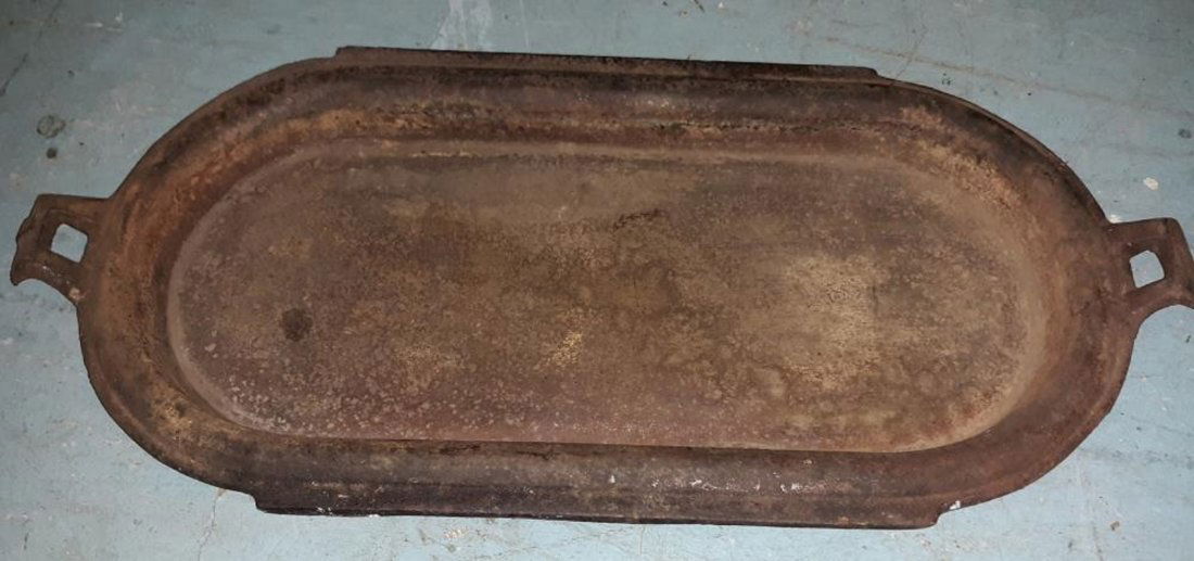 Cast Iron Oval Griddle Antique 1800'S (1 of 2)