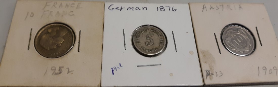 Foreign coins lot of 3 france,germany,austria (1 of 4)