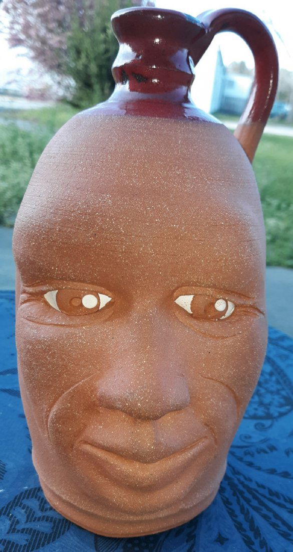 Yvette Lepley Pottery Face Jug #337 So Cool! (1 of 4)