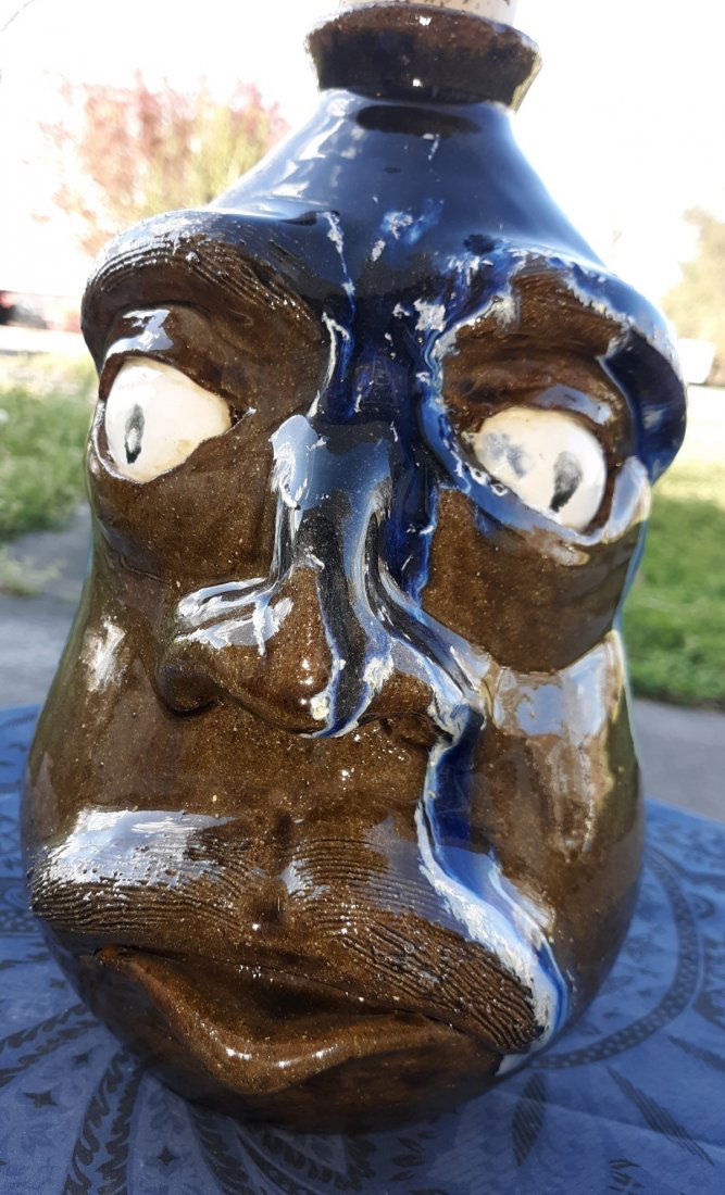 Kurt Hewell Face Jug Pottery 10" Gorgeous (1 of 6)