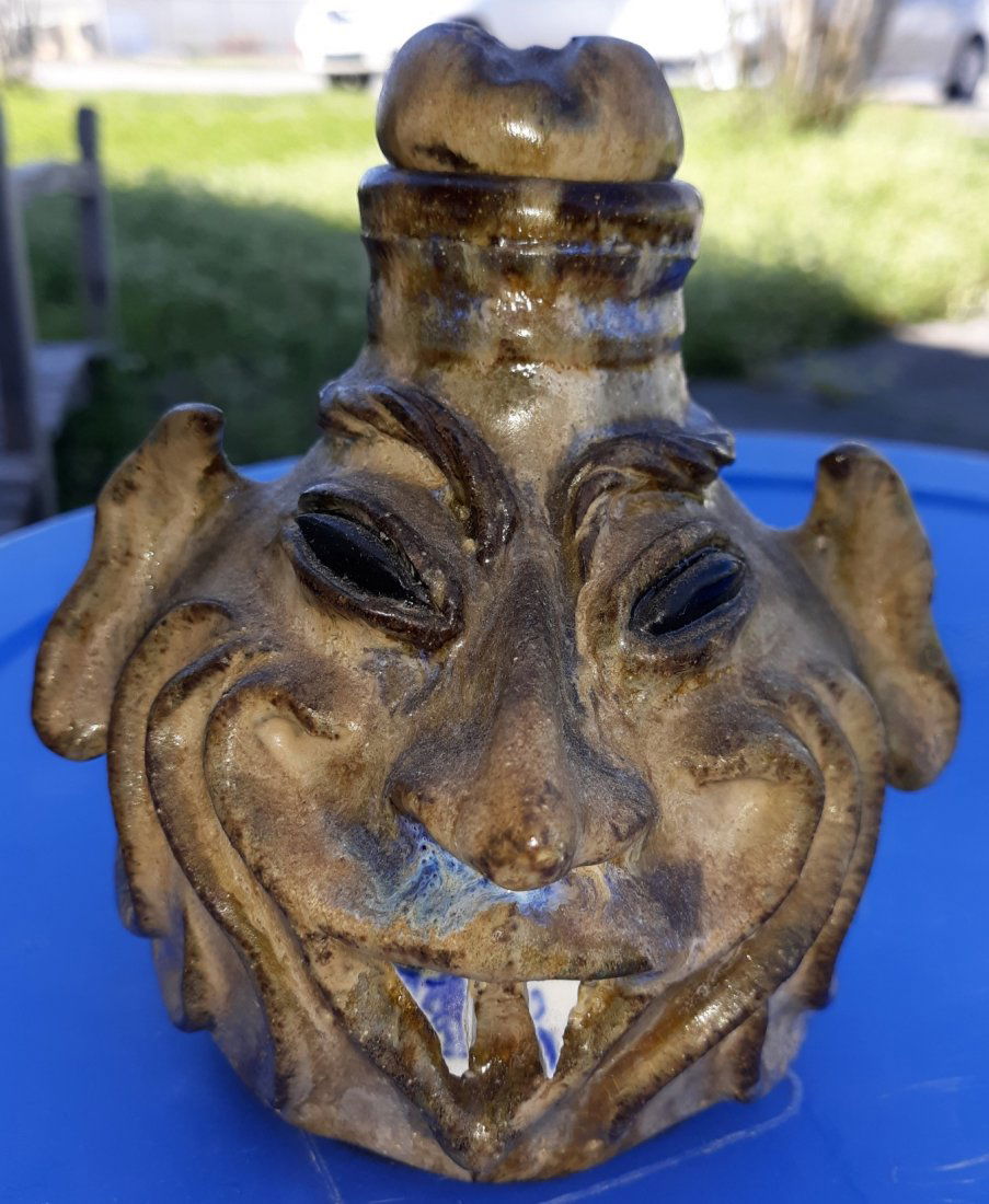 Bob Carroll Pottery Face Jug Vampire Elixir (1 of 6)