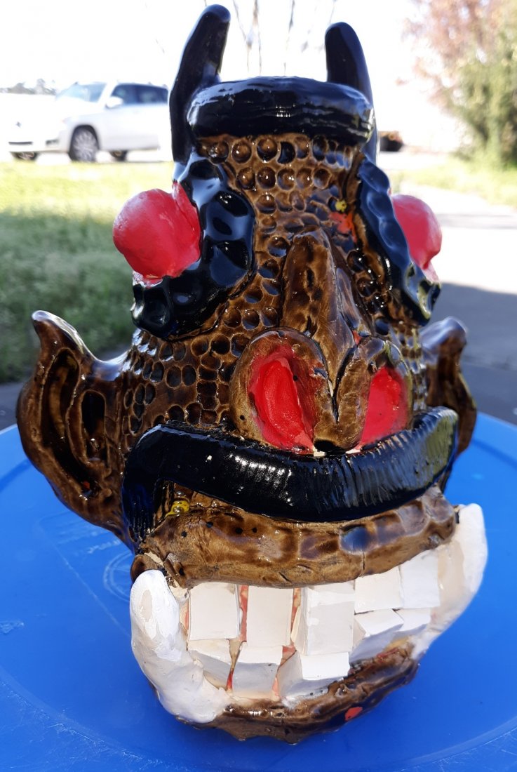 Ben Watford Pottery Devils Face Jug 9 1/2" (1 of 5)