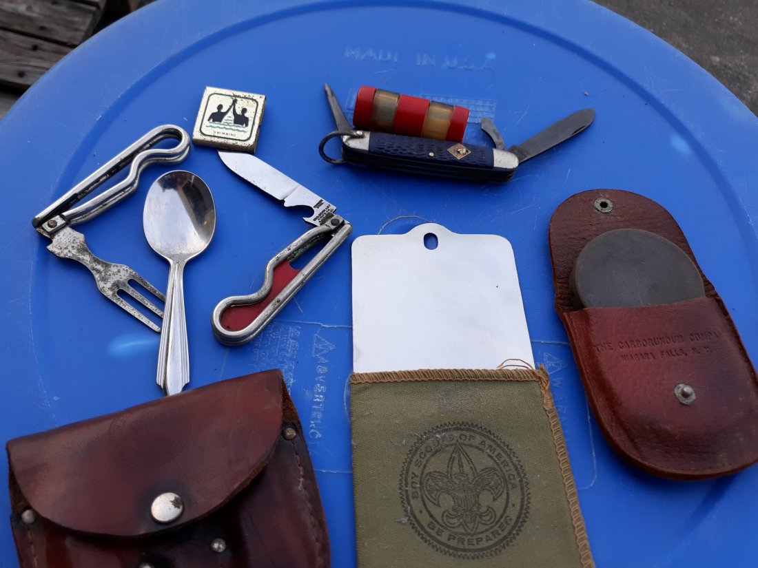 Boy Scout Vintage lot knives, stone++ (1 of 6)