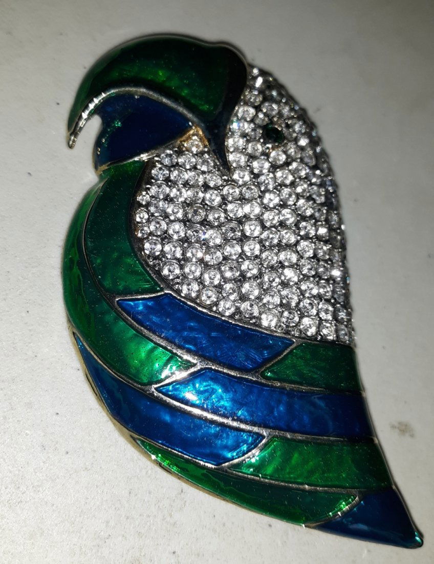Brooch Pin Parrot, pave set 3 1/2" stunning! (1 of 2)
