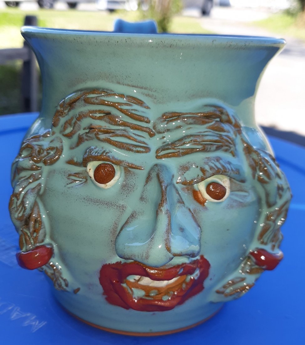 Jeff Potts Seagrove Pottery Face Jug Mug (1 of 5)