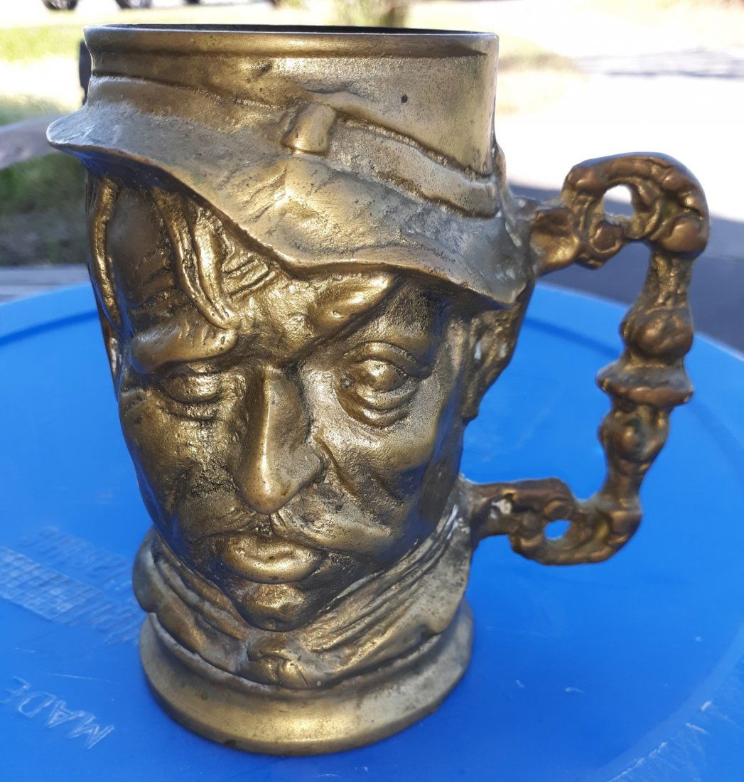 Brass vintage toby style mug tankard (1 of 4)