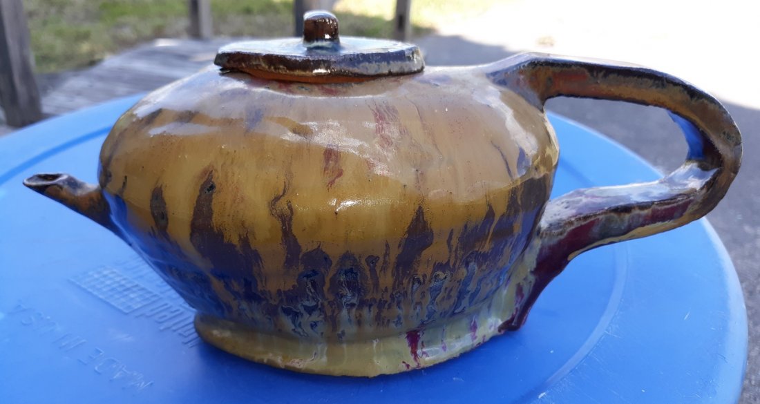 Studio Pottery by VUE drip glaze teapot 10" (1 of 5)