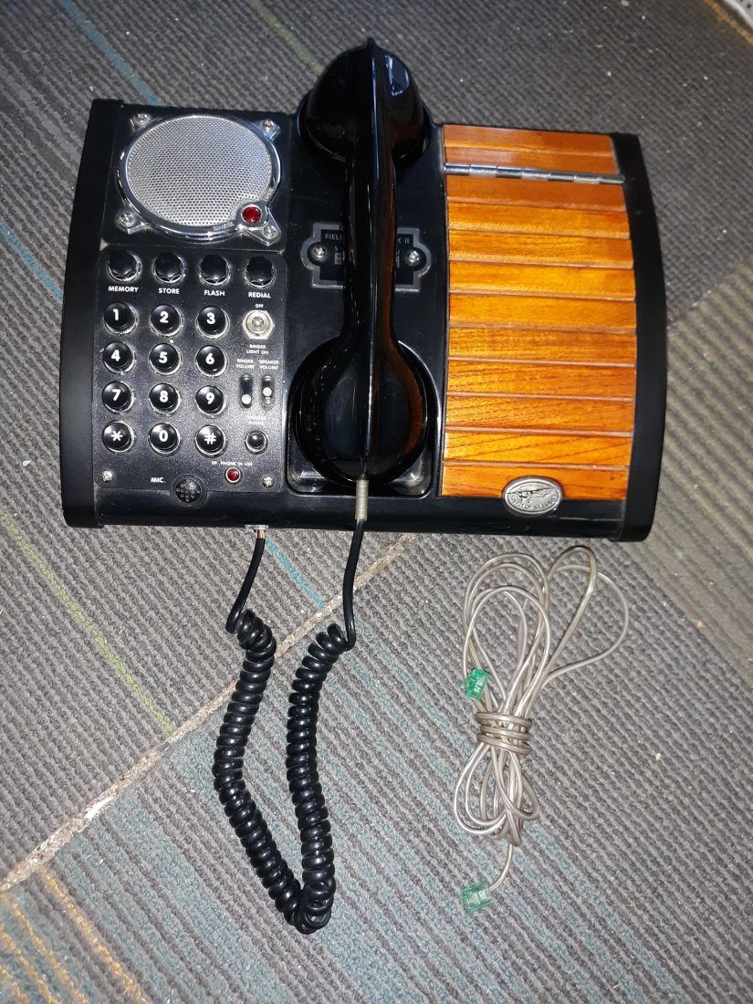 Military Style Field Phone by S.O.S: could not test on our digital line cool piece see pics from estate
