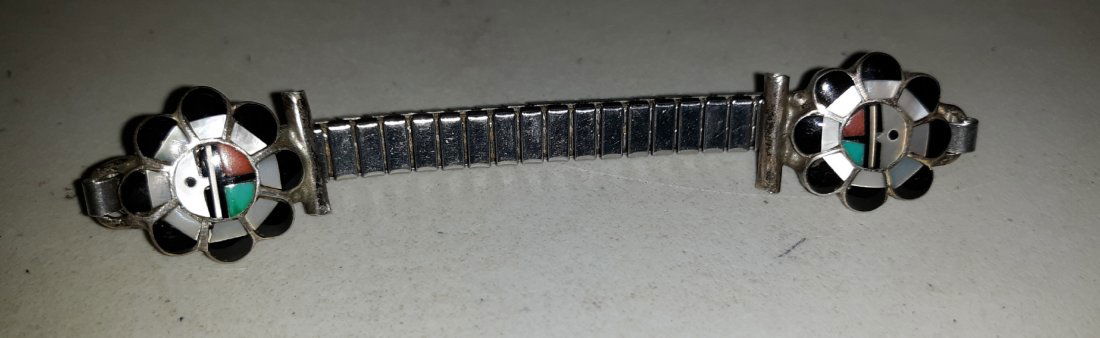 Sterling Zuni sunface watch band vintage ZCCA (1 of 5)