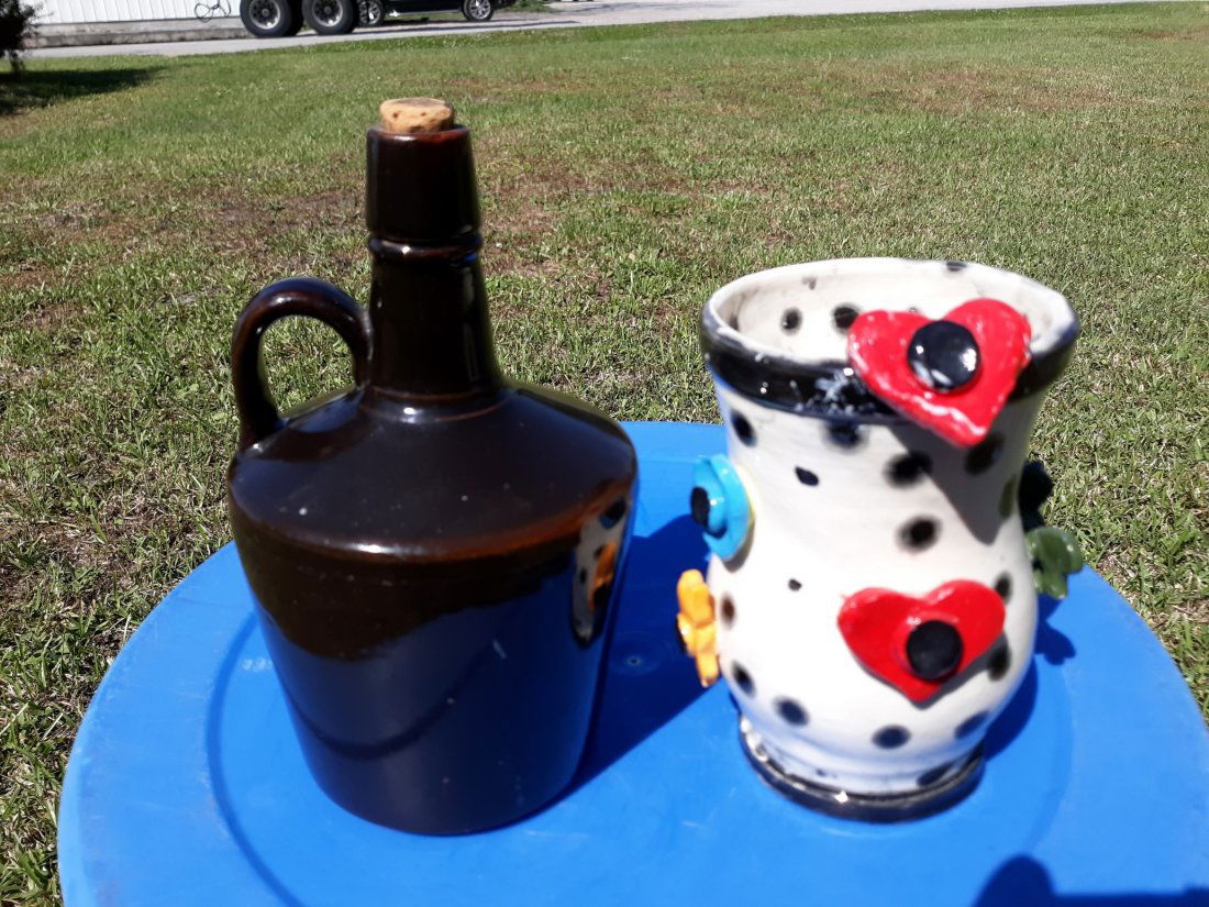 Jug Whiskey antique & Ben Watford Pottery (1 of 8)