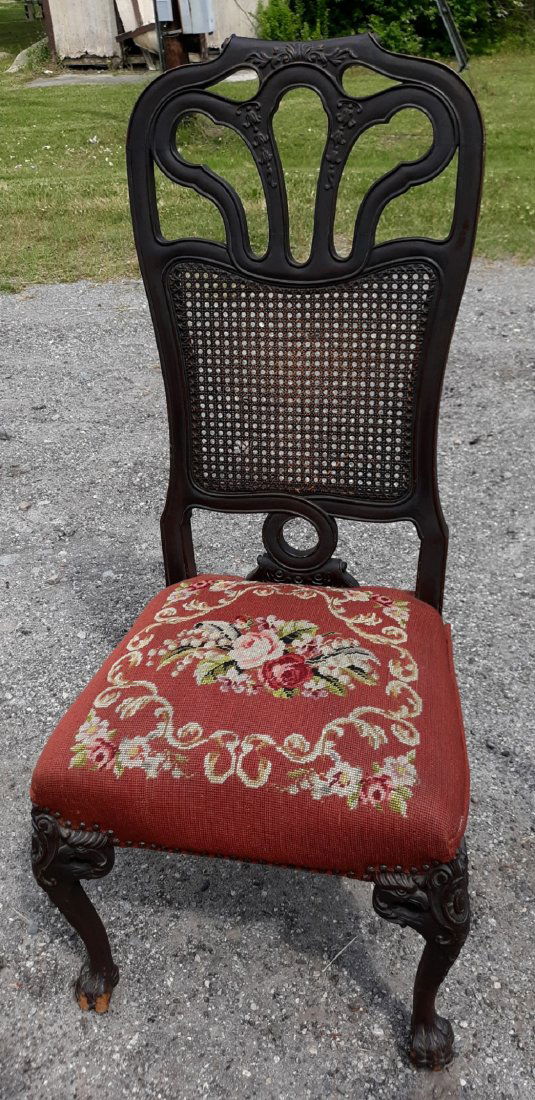 Victorian Eagle Chair Needle point Ball & Claw ! (1 of 4)