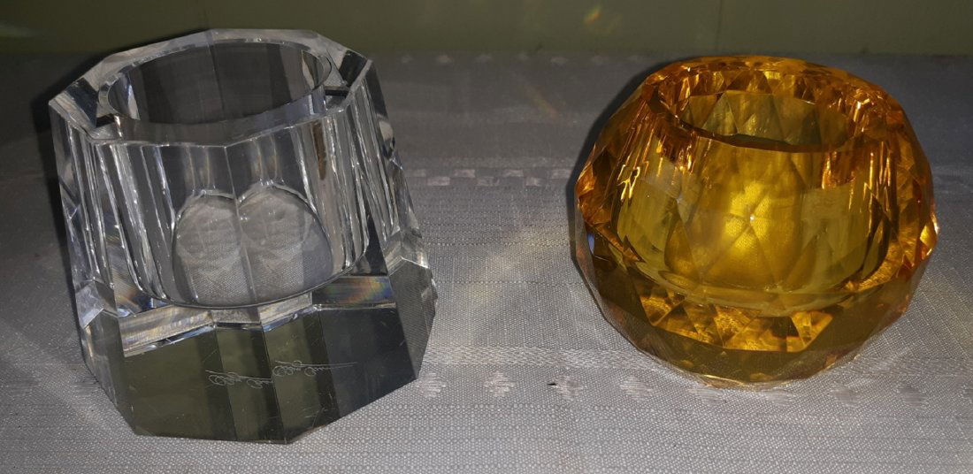 Oleg Cassini Crystal Votive Candle Holders Gorgeous (1 of 4)