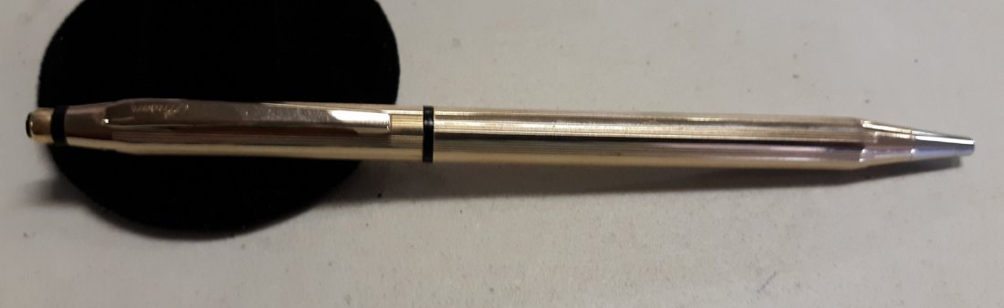 anson pen antique 12K Gf estate: beautiful estate pen by anson 1/20 12K gf beautiful used condition no pen refill inside but seems to work good 5 1/2" long see pics