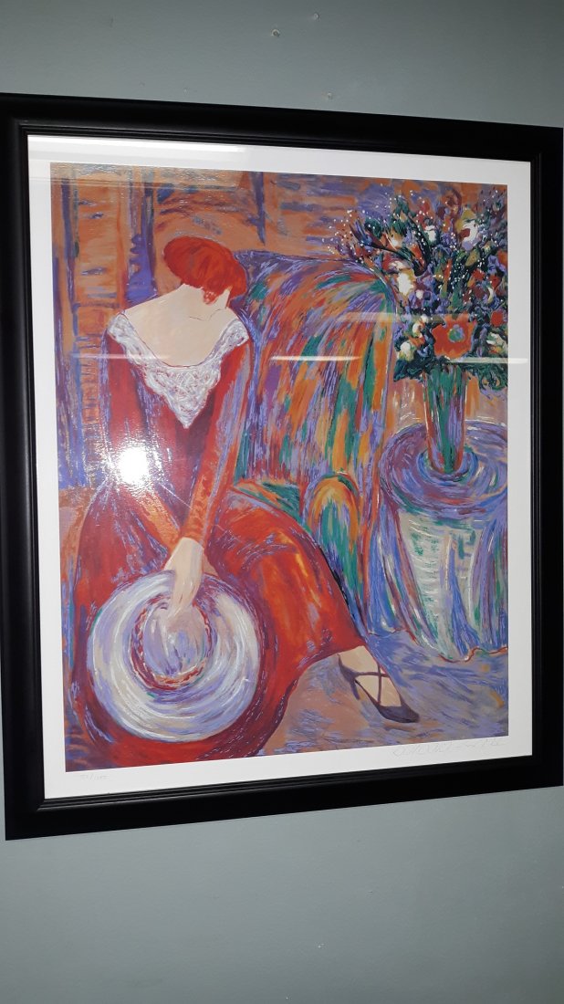Barbara A. Wood Limited Giclée 722/1250 S/N: Barbara A. Wood "TAFFATA AND LACE" Limited Edition giclée 722/1250 Hand Signed pencil signed very good condition framed nicely from estate see pics 19 1/2" x 23 1/2" framed