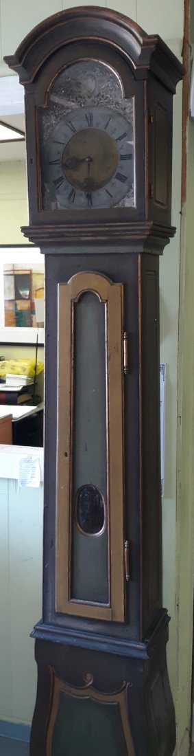 Dutch ? German Long Case Grandfather clock 8' 19thC (1 of 20)