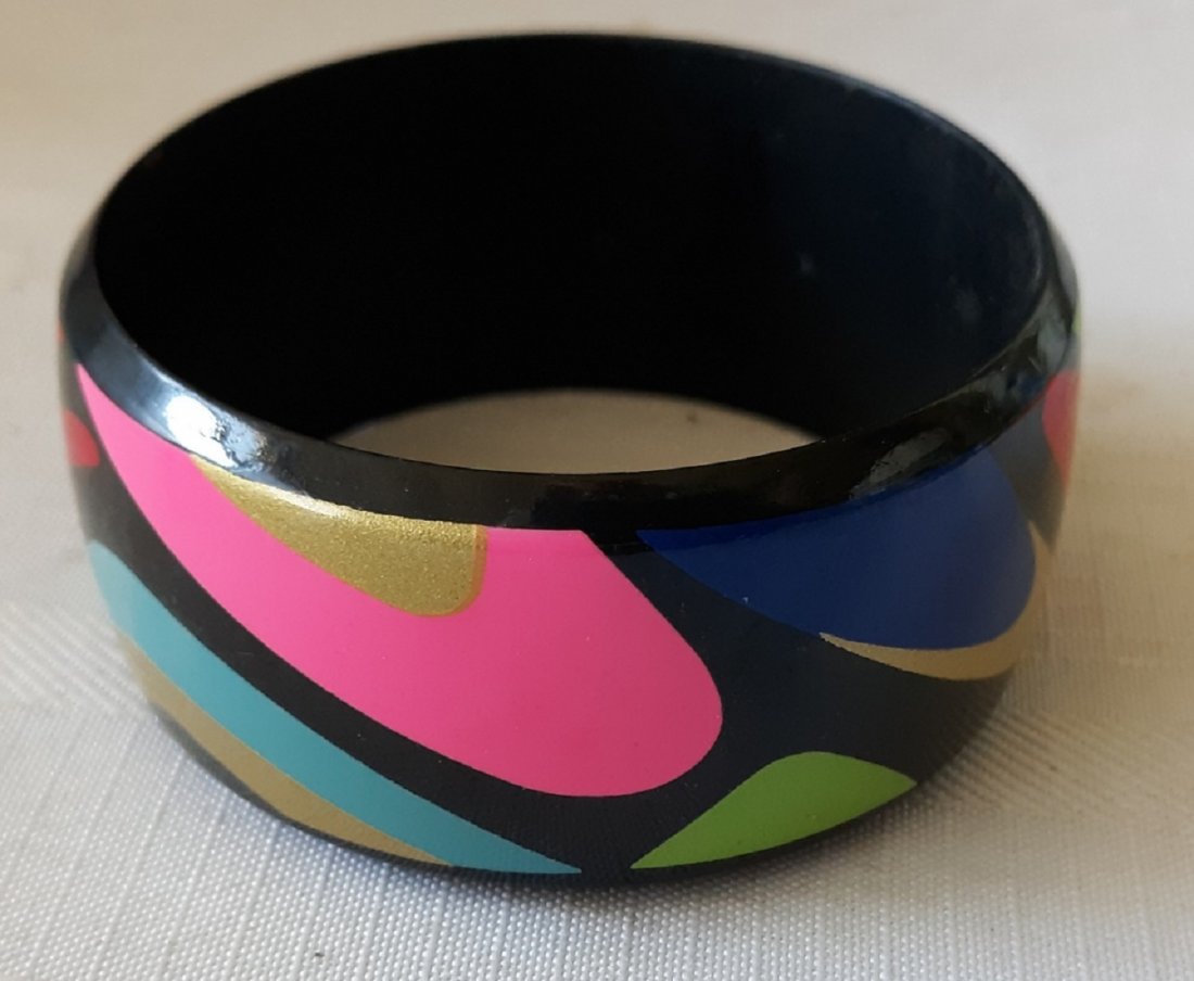 mid century style boomerang bangle bracelet (1 of 3)