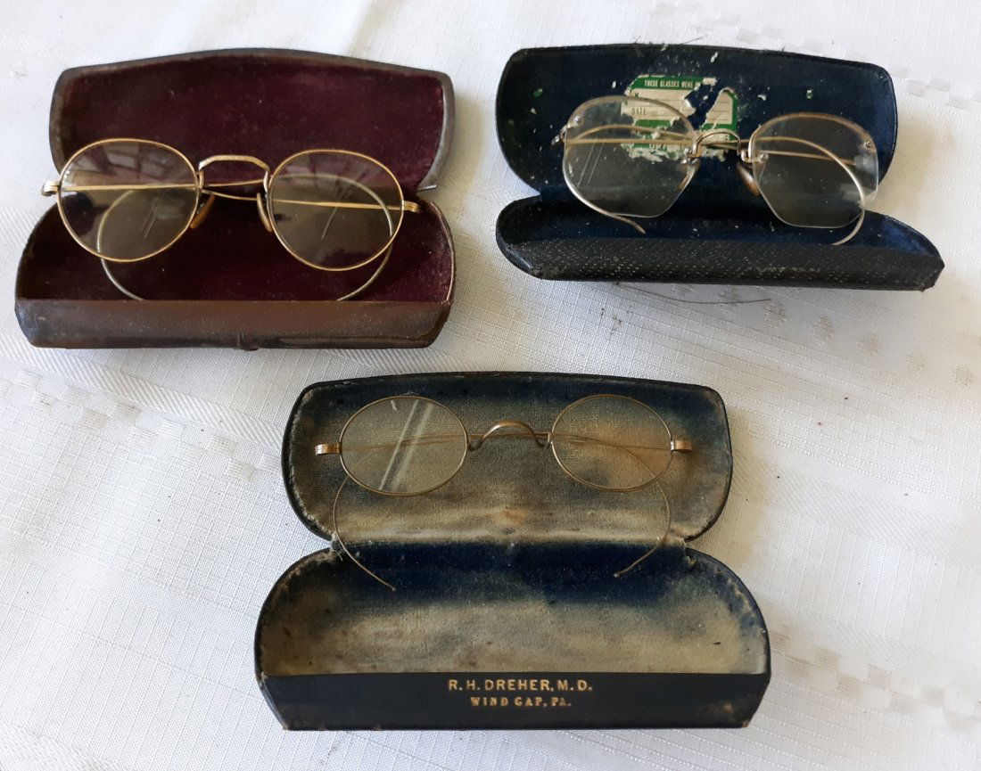 antique spectacles eyeglasses lot of 3 12K+ (1 of 5)