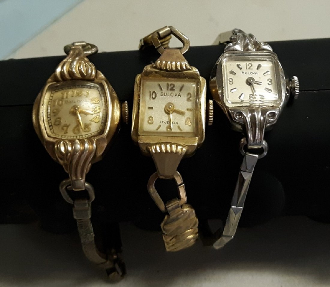 Watches Estate lot of 3 1950's bulova working!: L-2 & 17 jewel and M5 10k R&P all three are working and have good bands see pics