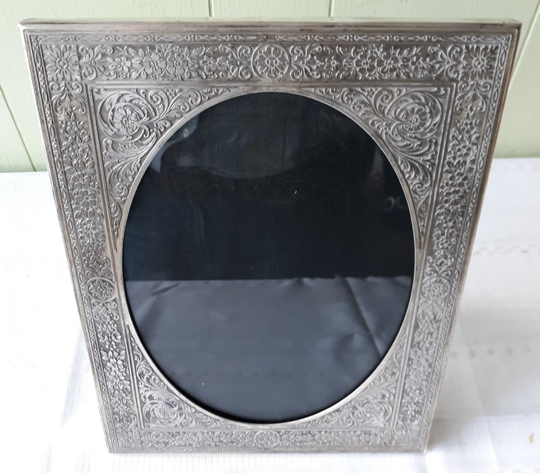 art deco silver photo picture frame epns nice!: gorgeous art deco silver epns frame 12" x 9 1/4" in very nice used conditon nice patina or could be polished? check out the pics