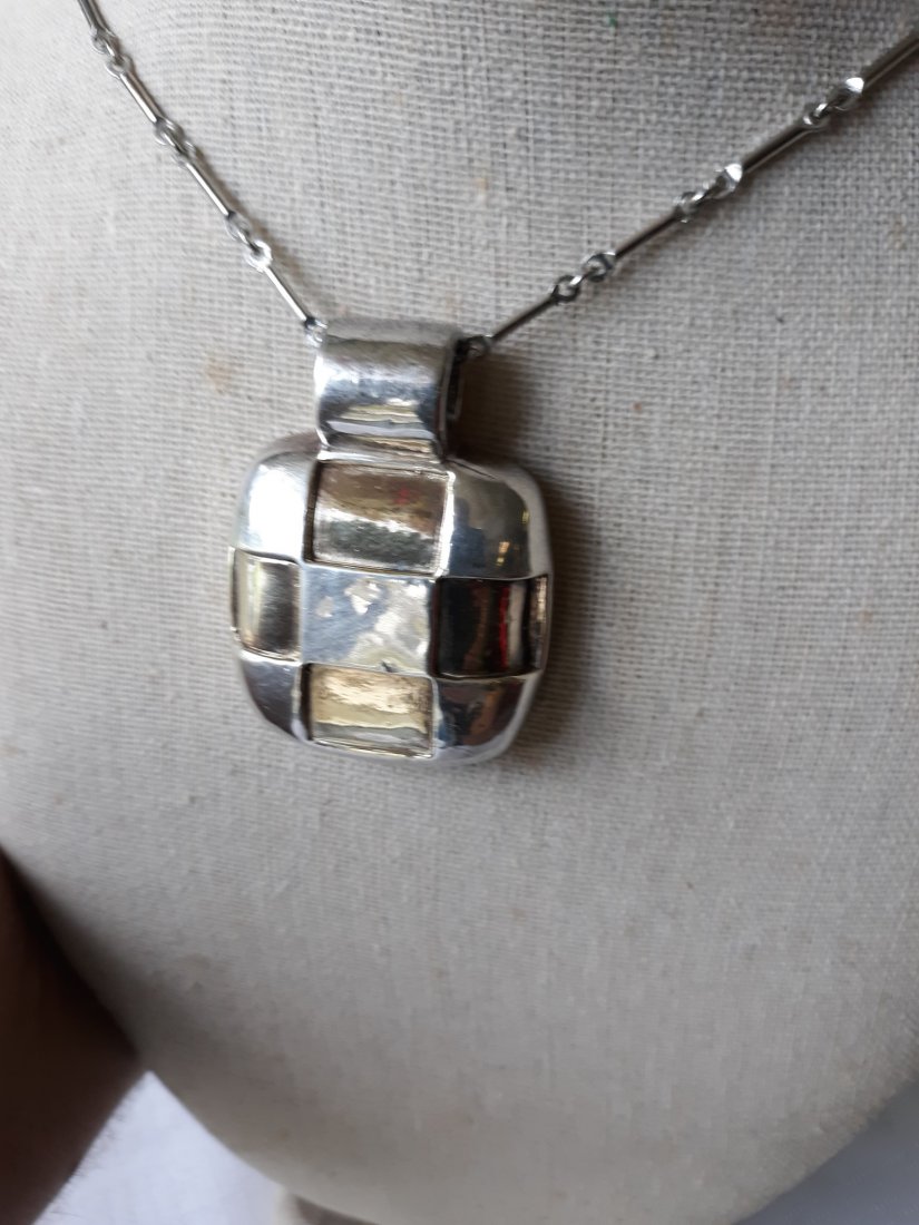 Simon Sebbag sterling & gold pendant necklace (1 of 4)