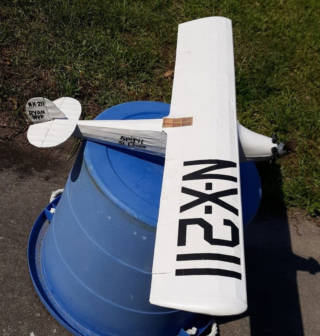 vintage balsa wood spirit of St Louis Airplane 35" (1 of 5)