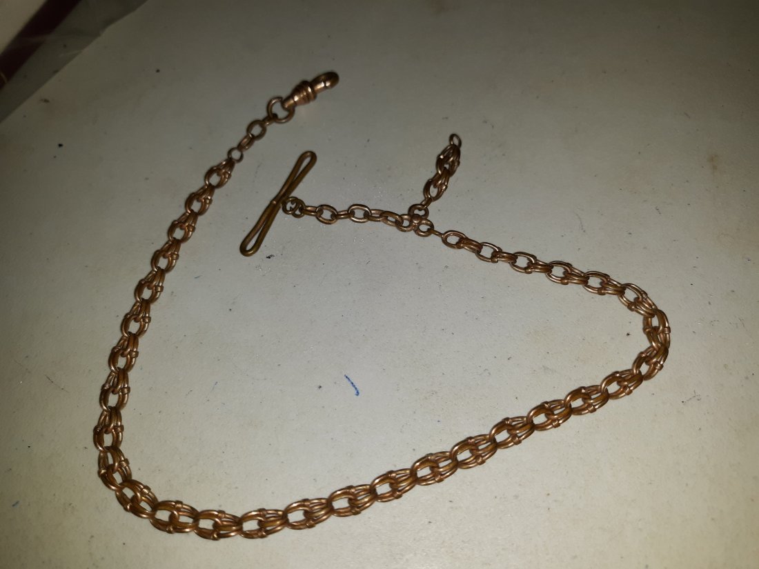 antique gold filled pocket watch chain rare link! (1 of 2)