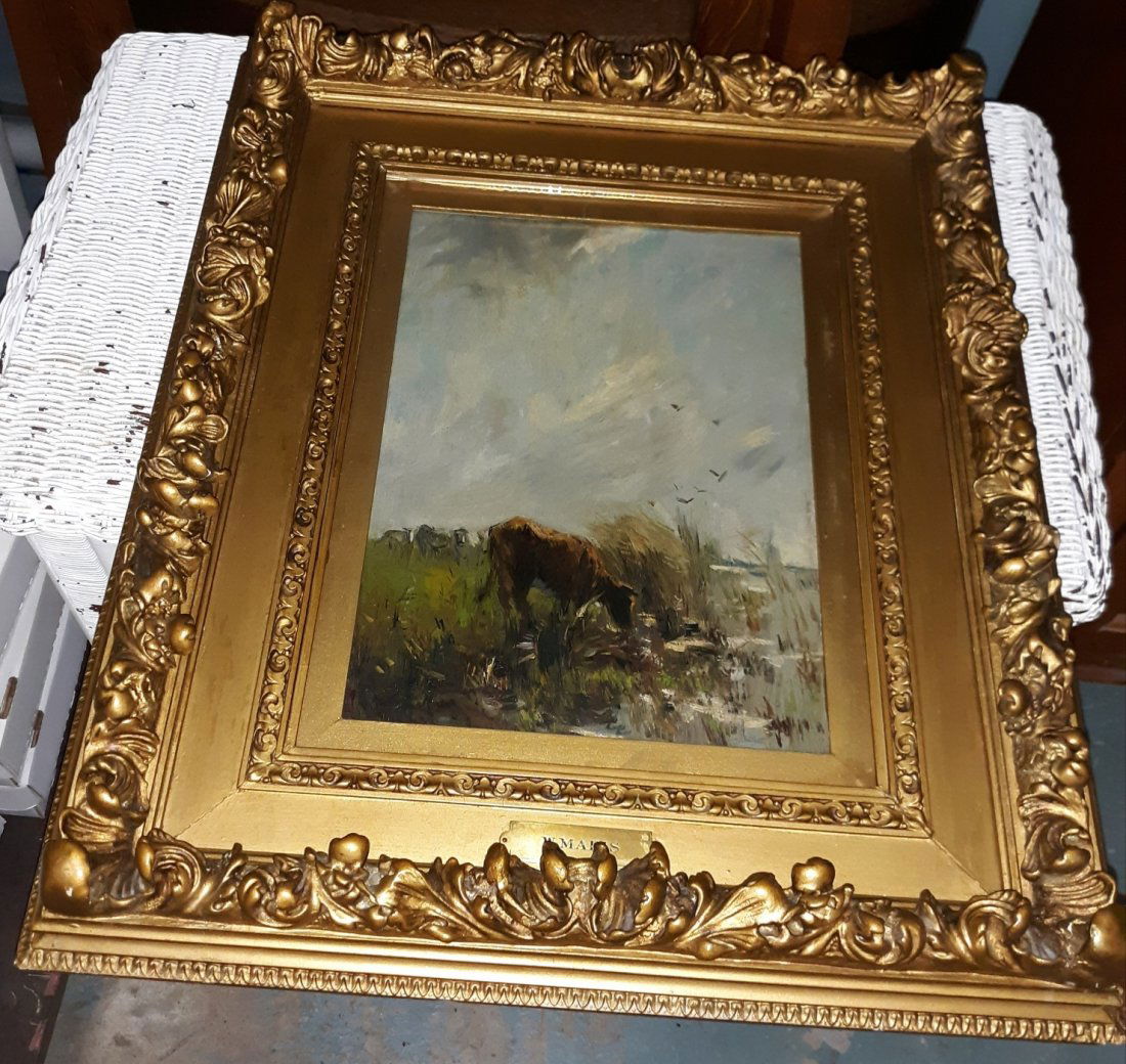 Willem Maris Rare Oil on Board original 1844-1910 (1 of 15)