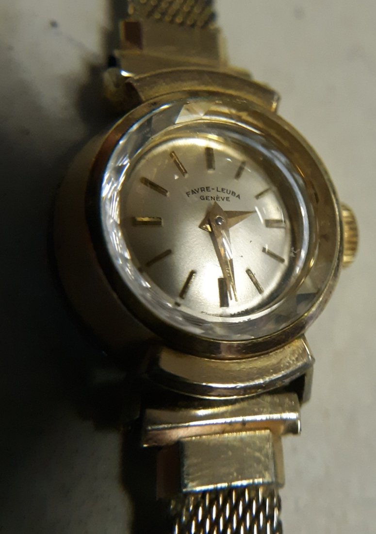 rare favre leuba vtg swiss watch gold? working! (1 of 4)