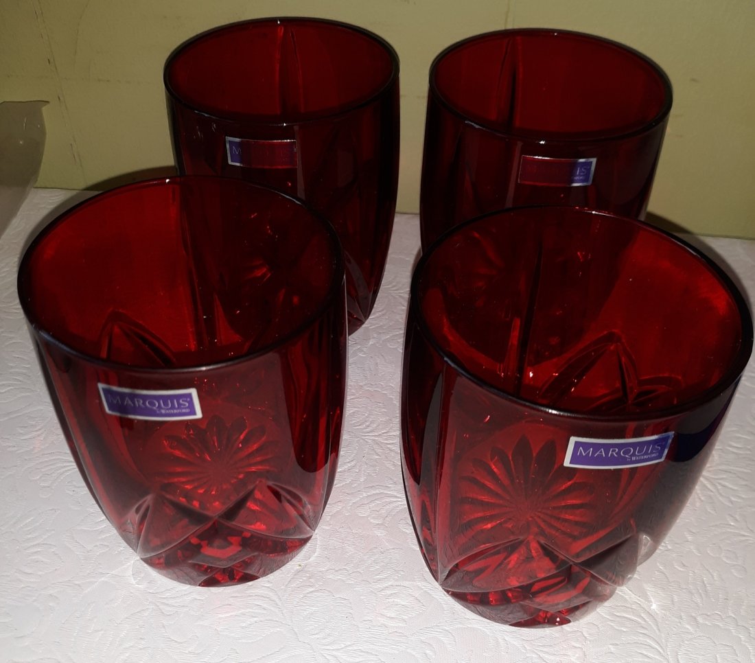 waterford gorgeous crystal ruby marquis glasses (1 of 2)