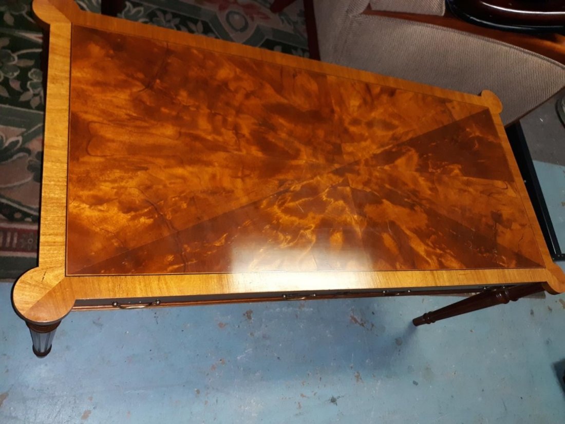 TABLE GORGEOUS INLAID COFFEE MAHOGANY& SATIN WOOD (1 of 4)